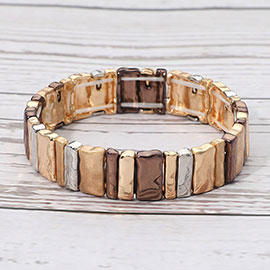 Antique Metal Bar Stretch Bracelet