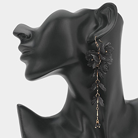 Oversized Flower Petal Dropdown Earrings