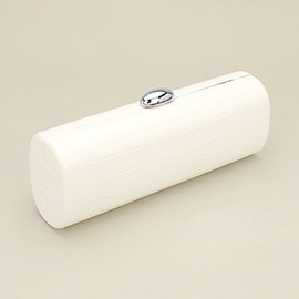 Faux Leather Textured Pattern Clutch Evening Bag