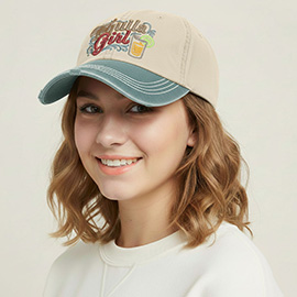 TEQUILA GIRL Embroidered Vintage Baseball Cap