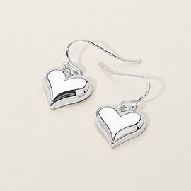 Metal Heart Drop Dangle Earrings