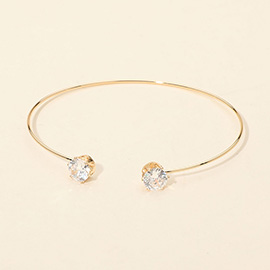 SECRET BOX_Round Stone Tip Cuff Bracelet