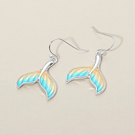 Mermaid Charm Drop Dangle Earrings