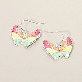 Butterfly Charm Drop Dangle Earrings