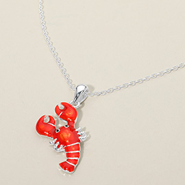 Lobster Charm Pendant Necklace