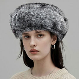 Faux Fur Winter Beret Hat