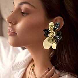 Bold Floral Statement Earrings