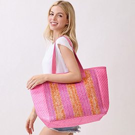 Nautical Stripe Tote Bag