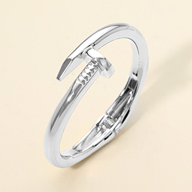 Metal Nail Hinged Bangle Bracelet