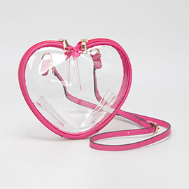 Heart Shaped Transparent Crossbody Bag