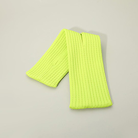 Short Ribbed Knit Stretch Phone Pouch